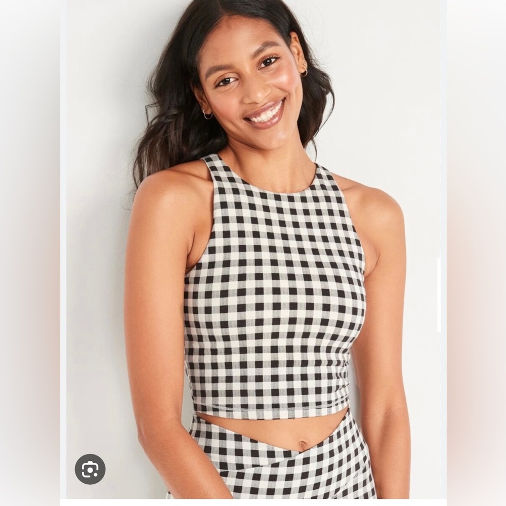 Old Navy Power-chill  black and white gingham set